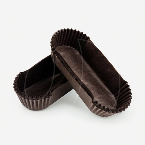 Капсула бумажная для эклера Коричневая 105х40 мм 10 шт 