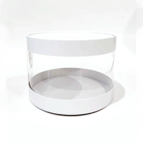 Коробка для торта тубус белая 18х12 см 