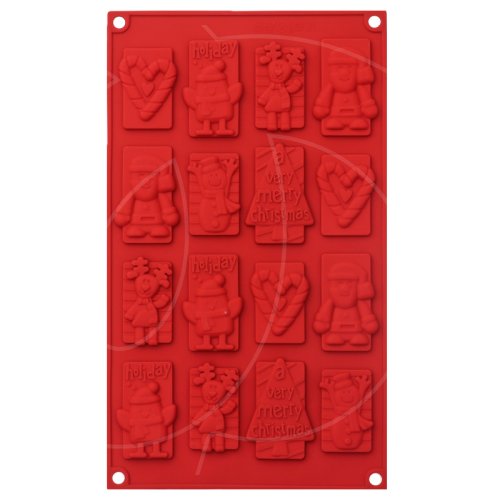 Форма силиконовая для шоколада "Новый год" 16 шт 2389451