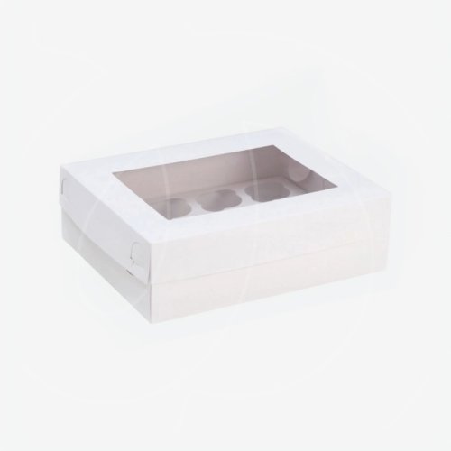 Коробка на 12 капкейков с окном белая 32х25х10 см КУ-117 , 432101;  7904604    