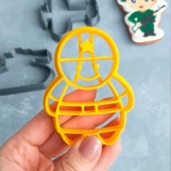 Вырубка пластиковая с оттиском "Солдатик" 8 см 172