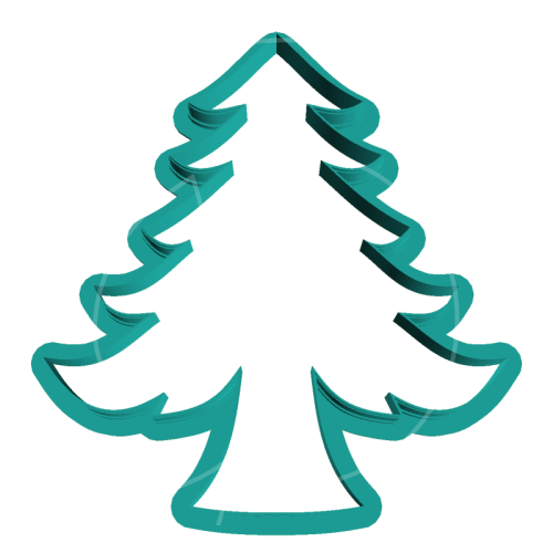 Вырубка пластиковая LUBIMOVA "Рождественская ёлочка №3" 11 см LC-00007389