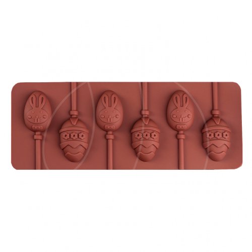 Форма силиконовая для леденцов "Пасхальное яйцо" 6 шт 4597579