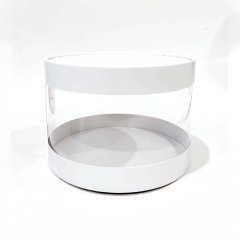 Коробка для торта тубус белая 18х12 см 