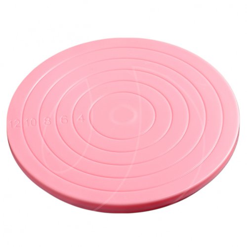 Столик поворотный для десерта пластиковый "Розовый" 14 см 4314204, и-44