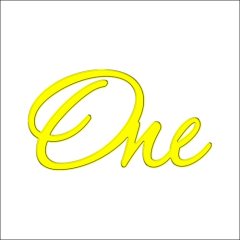 Топпер декоративный акриловый "One" Золото 10х5,5 см ТСК49