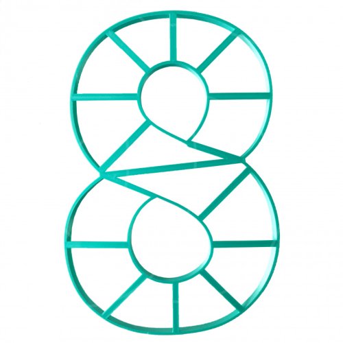 Вырубка пластиковая для торта "Цифра 8" 71574