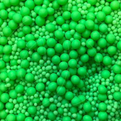 Посыпка кондитерская из дутого риса жемчуг неоновый "Лайм микс" 50 г 902