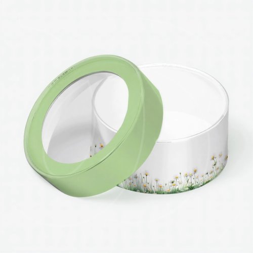 Коробка для сладостей с окном круглая "Ромашки" 12х5 см 10908539