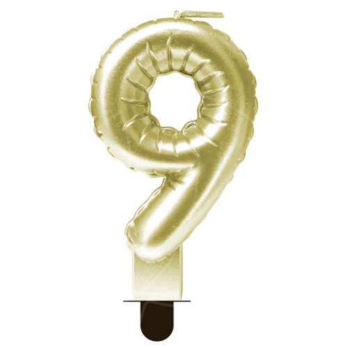 Свеча декоративная Цифра "9" Шар Золото 622095-9	