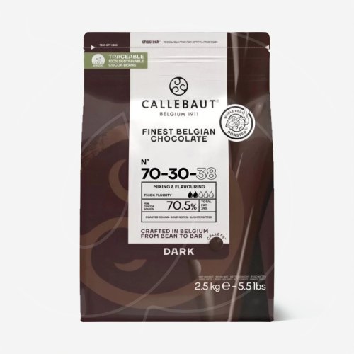 Шоколад горький CALLEBAUT 70,5% 2,5 кг 70-30-38RT-U71
