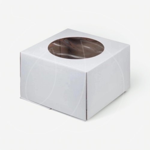 Коробка для торта с окном белая 50х50х50 см 020650