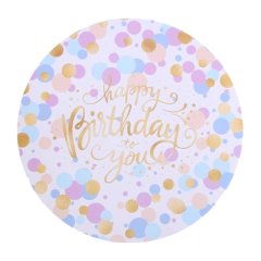 Подложка под торт "Happy Birthday" 2,5 мм 30 см 1 шт 7352388